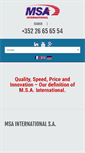 Mobile Screenshot of msainternational.com