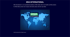 Desktop Screenshot of msainternational.us